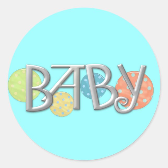 Umschlag Aufkleber zur Geburtenankündigung (Vorderseite)