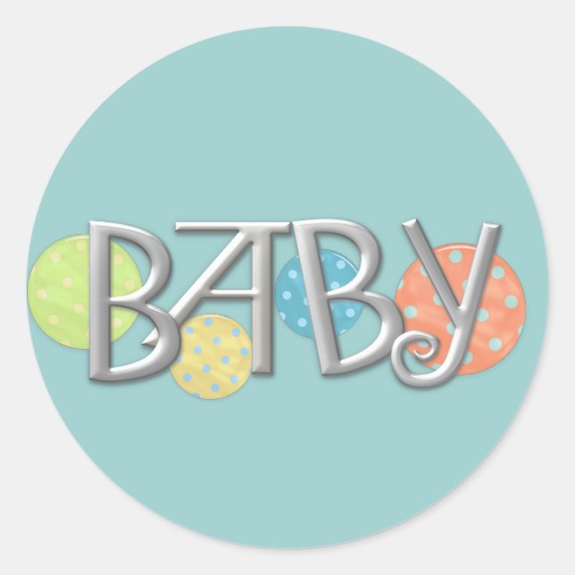 Umschlag Aufkleber zur Geburtenankündigung (Vorderseite)