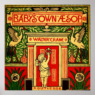UMSCHLAG Das eigene Æsop des Babys 1887 Walter Cr Poster