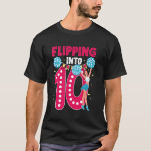 Umschlag in 10 10. Geburtstag Cheer Girl Cheerlead T-Shirt