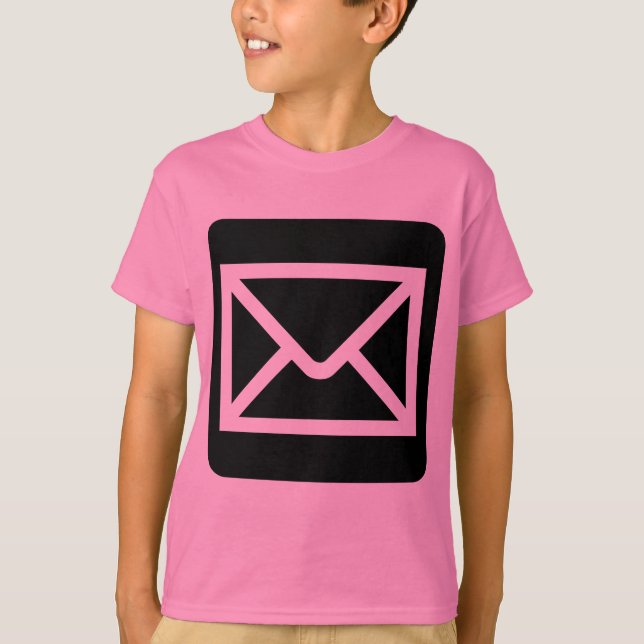 Umschlag-Zeichen - Schwarz T-Shirt (Vorderseite)