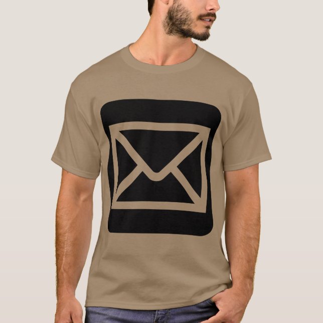 Umschlag-Zeichen - Schwarz T-Shirt (Vorderseite)