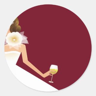 Umschlaggehäuse für Burgund Runder Aufkleber