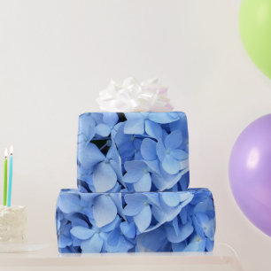 Umschlagpapier - Blue Hydrangea Geschenkpapier
