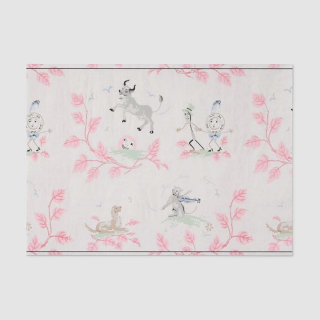 Umschlagpapier für Babydusche Seidenpapier (Vorderseite)