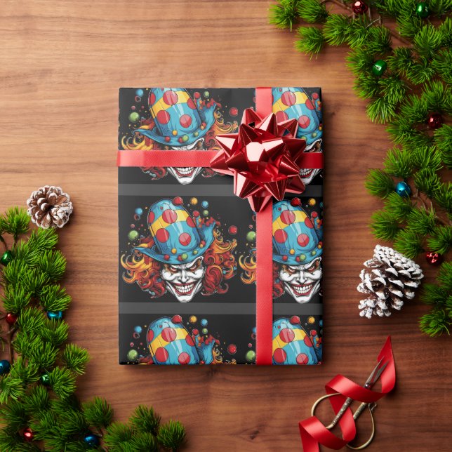 Umschlagpapier für Halloween/Joker Geschenkpapier (Feiertagsgeschenk)