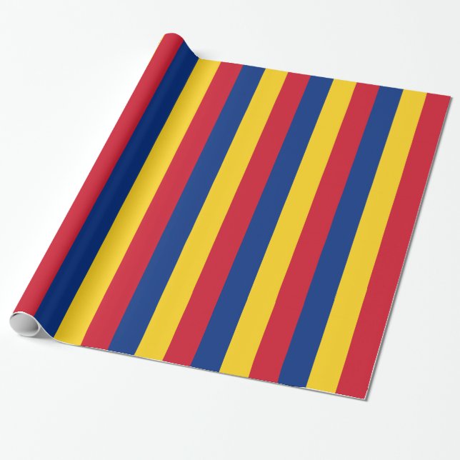 Umschlagpapier mit der Flagge Rumäniens Geschenkpapier (Ungerollt)