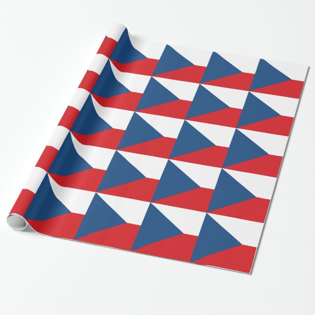 Umschlagpapier mit der Flagge Tschechiens Geschenkpapier (Ungerollt)