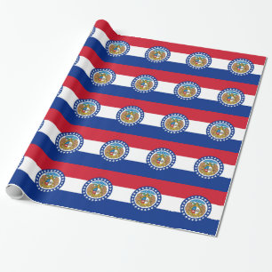 Umschlagpapier mit der Flagge von Missouri Geschenkpapier