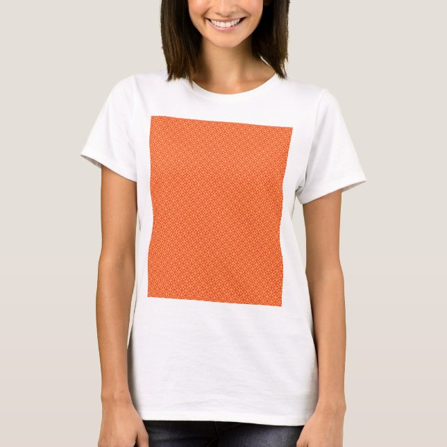 Umschlagpapier mit einem Muster in orangefarbenem, T-Shirt (Vorderseite)