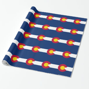 Umschlagpapier mit Flagge Colorado Geschenkpapier