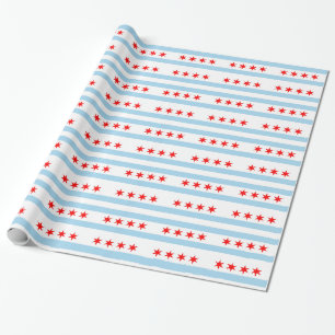 Umschlagpapier mit Flagge von Chicago Geschenkpapier