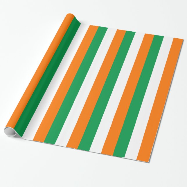 Umschlagpapier mit irischer Flagge Geschenkpapier (Ungerollt)