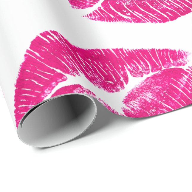 Umschlagpapier - Rosa Kiss Geschenkpapier (Rolleneckpunkt)