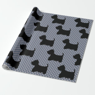 Umschlagpapier - Scottie Dog Tartan Geschenkpapier