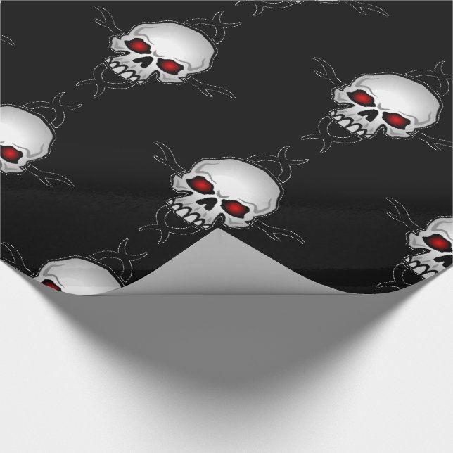 Umschlagpapier Skulls Geschenkpapier (Ecke)