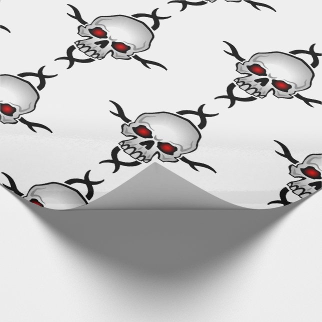 Umschlagpapier Skulls Geschenkpapier (Ecke)