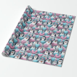Umschlagpapier - Transgender-Pride-Pinguine 2 Geschenkpapier