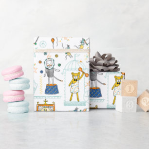 Umschlagpapier von Circus Animal Performers Geschenkpapier