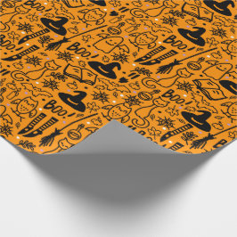 Umschlagpapier zu Halloween. Geschenkpapier