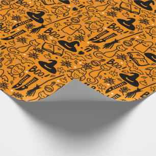 Umschlagpapier zu Halloween. Geschenkpapier