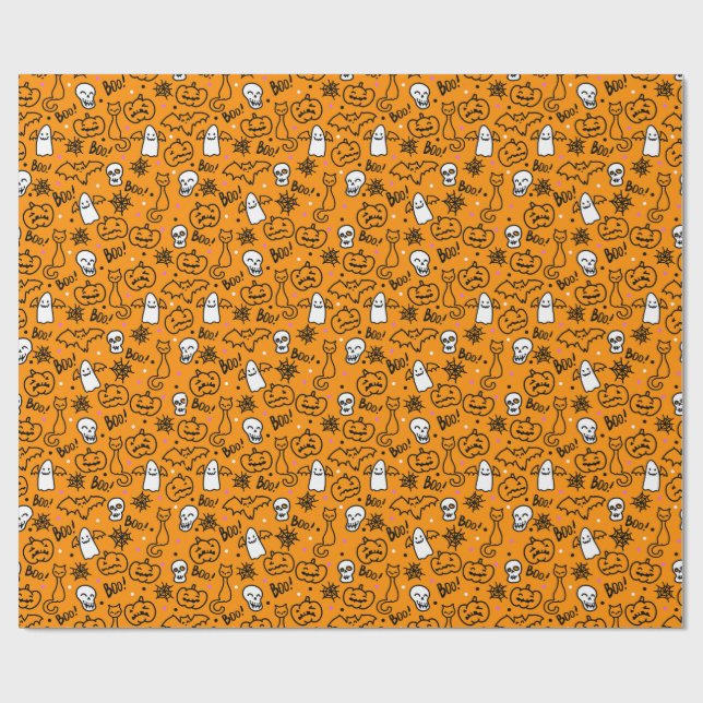 Umschlagpapier zu Halloween. Geschenkpapier (Flach)