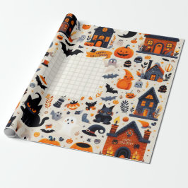 Umschlagpapier zu Halloween Geschenkpapier