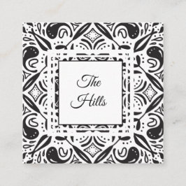 Umschließung der Schwarz-Weiß-Rufkarte der Familie Begleitkarte