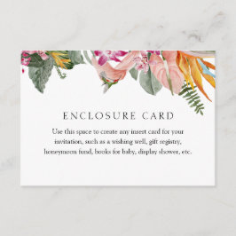 Umschließung der tropischen Einsteckkarte Begleitkarte