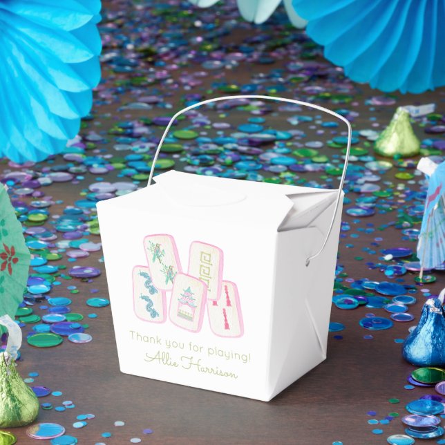 Umschließung von Aquarellfarben Pink und Green Mah Geschenkschachtel (Party)