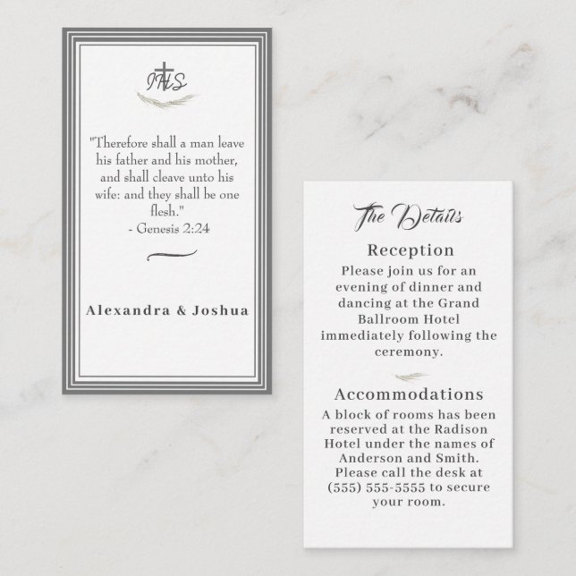 Umschließungskarte Begleitkarte (Vorne/Hinten)