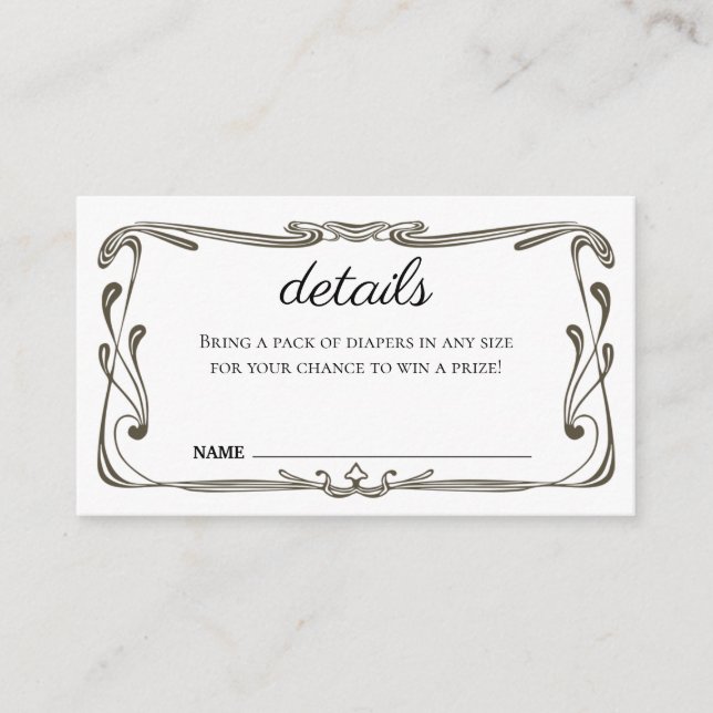 Umschließungskarte - Einladung zur Kinderdusche (Vorderseite)