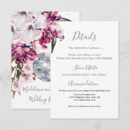 Umschließungskarte für den Ball im Disco-Ball Begleitkarte