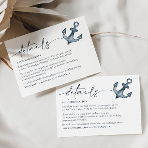 Umschließungskarte für Hochzeitssendungen am Meer Begleitkarte