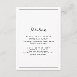 Umschließungskarte für Minimalistische Richtungen Begleitkarte