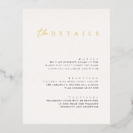 Umschließungskarte für moderne Foil White Wedding Folien Feiertagspostkarte