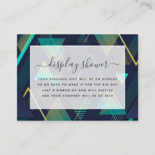 Umschließungskarte für moderne geometrische Brautp Begleitkarte