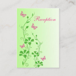 Umschließungskarte für rosa und grüne Blumenlatten Begleitkarte