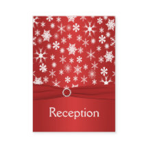 Umschließungskarte für rote und weiße Schneeflocke