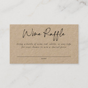 Umschließungskarte für Wein Visitenkarte