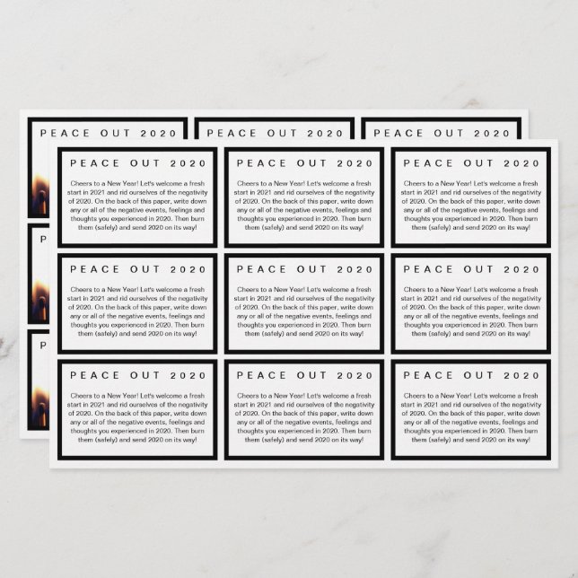 Umschließungskarten für das neue Jahr - Reinigungs (Vorne/Hinten)