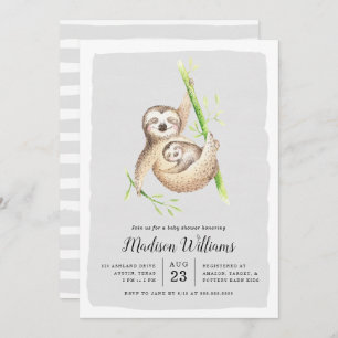 Umschweifen   Sloth Baby Shower Einladungen