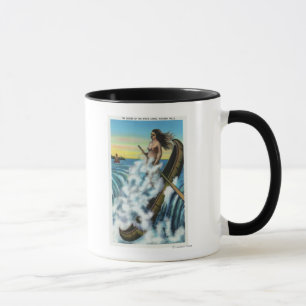 Umsetzung der Legende des weißen Kanues Tasse