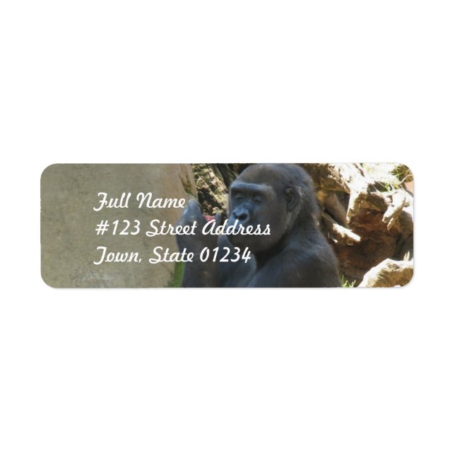 Umsichtige Gorilla Mailing Labels (Vorne)