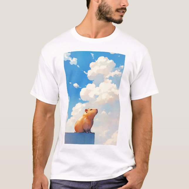 Umsichtiger Capybara T-Shirt (Vorderseite)