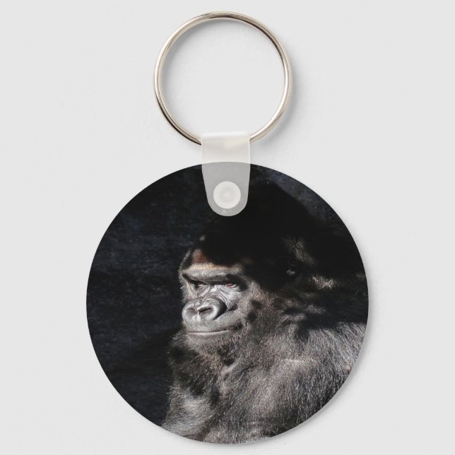 Umsichtiger Gorilla Schlüsselanhänger (Vorderseite)