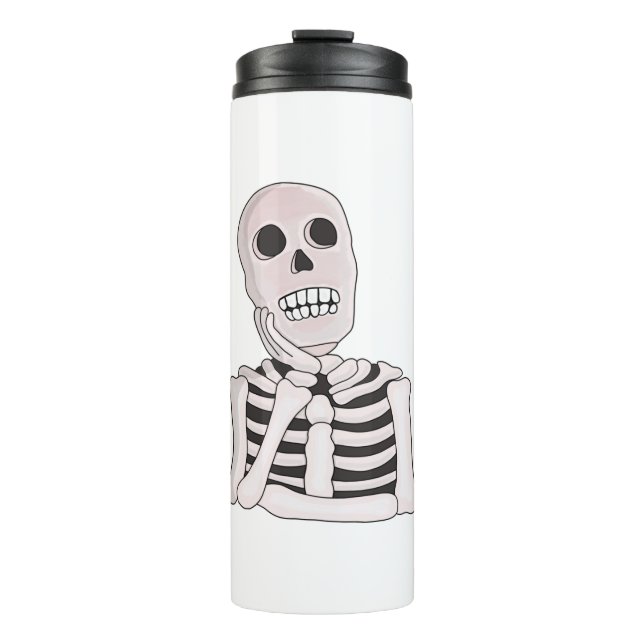 Umsichtiger Schädel Thermosbecher (Vorderseite)