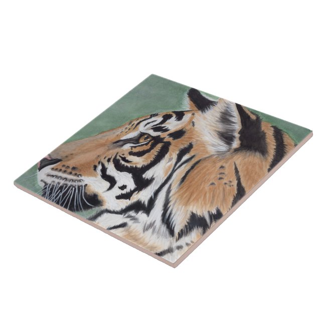 Umsichtiger Tiger Wall Tile Table Trivet Fliese (Seite)
