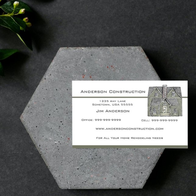 Umsteckkarte Visitenkarte (House Remodeling Business Card)