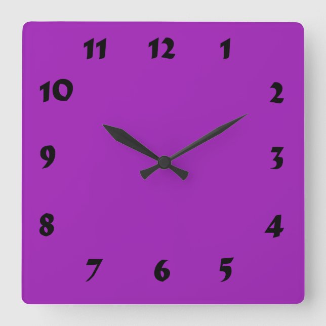 Umstellbare Nummernhalterung Quadratische Wanduhr (Vorderseite)